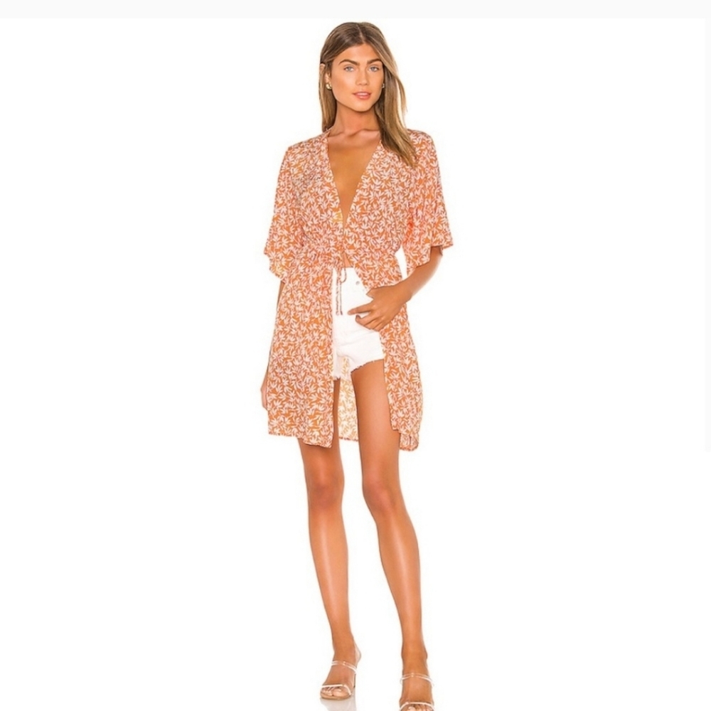 Anthropology Orange Kimono